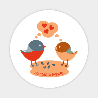 Two birds couple in Valentines Day Magnet